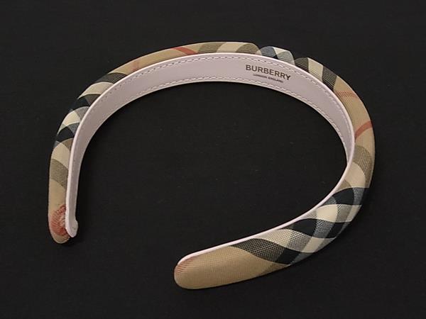 極美品 BURBERRY バーバリー ノバチェック キャンバス カチューシャ ヘアアクセサリー レディース ベージュ系 BR32 ypeace2015-10087575 pleasure-Store 楽天市場店 サンプル画像2