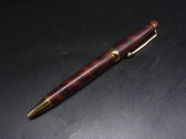 TAKEO KIKUCHI タケオキクチ ツイスト式 ボールペン 筆記用具 文房具 ステーショナリー ブラウン系×ゴールド系 DL0124