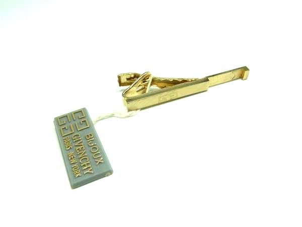 ■美品■ GIVENCHY ジバンシィ ネクタイピン タイクリップ アクセサリー 紳士 メンズ ゴールド系 DL0296