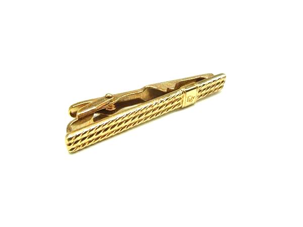 ChristianDior クリスチャンディオール ネクタイピン タイクリップ アクセサリー 紳士 メンズ ゴールド系 DL0299