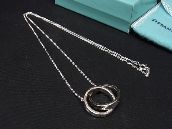 ■新品同様■TIFFANY&Co. ティファニー 1837 インターロッキングサークル SV925 ネックレス ペンダント アクセサリー シルバー系 AN9429