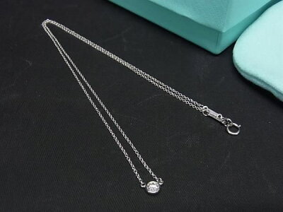 ■極美品■ TIFFANY&Co. ティファニー エルサペレッティ バイザヤード プラチナ PT950 ダイヤ 総重量 約2.32g ネックレス AP3862
