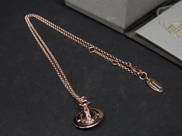 ■新品■未使用■ Vivienne Westwood ヴィヴィアンウエストウッド オーブ ネックレス ペンダント アクセサリー ピンクゴールド系 AS6715