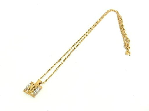 ■美品■ NINA RICCI ニナリッチ ラインストーン ネックレス ペンダント アクセサリー レディース ゴールド系 DD4182 ■美品■ NINA RICCI ニナリッチ ラインストーン ネックレス ペンダント アクセサリー レディース ゴールド系 DD4182