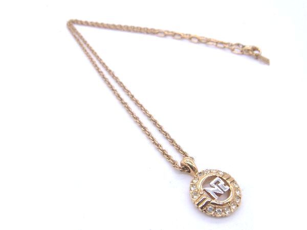 Jewelry, Accessories - ■美品■ NINA RICCI ニナリッチ ラインストーン ネックレス ペンダント アクセサリー レディース ゴールド系 DD5856