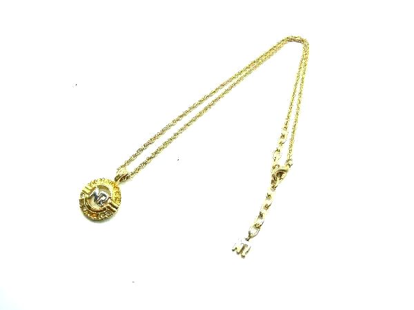 Cubic Zirconia - NINA RICCI ニナリッチ ロゴモチーフ ラインストーン ネックレス ペンダント アクセサリー レディース ゴールド系 DH2574