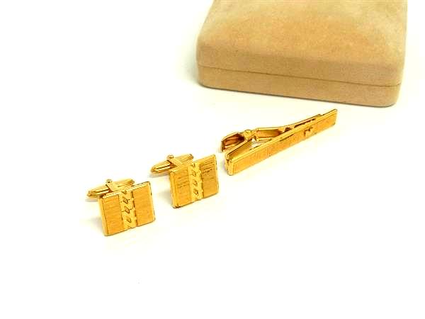 NINA RICCI ニナリッチ カフス カフリンクス ネクタイピン メンズ 2点セット ゴールド系 DJ4990