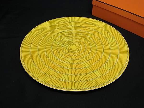 ■新品■未使用■ HERMES エルメス ソレイユ ドゥ エルメス お皿 プレート 食器 テーブルウェア イエロー系 FX3176