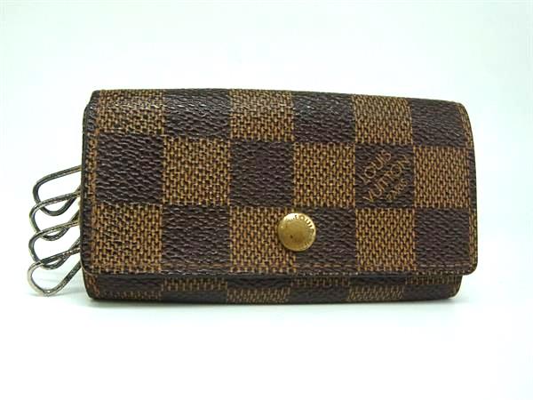 LOUIS VUITTON ルイヴィトン N62631 ダミエ ミュルティクレ4 4連 キーケース 鍵入れ メンズ レディース ブラウン系 DH7963