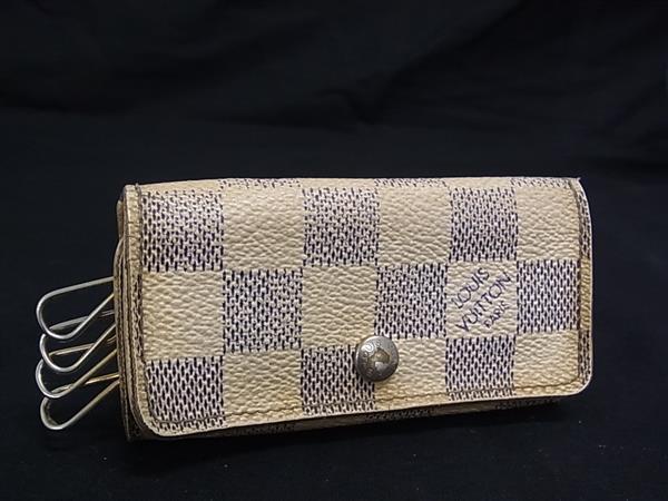 極美品　ルイヴィトン　ミュルティクレ4 キーケース　4連　ダミエ　アズール　白 LOUIS VUITTON - ◇ルイヴィトン◇ ダミエ・アズール / ミュルティクレ