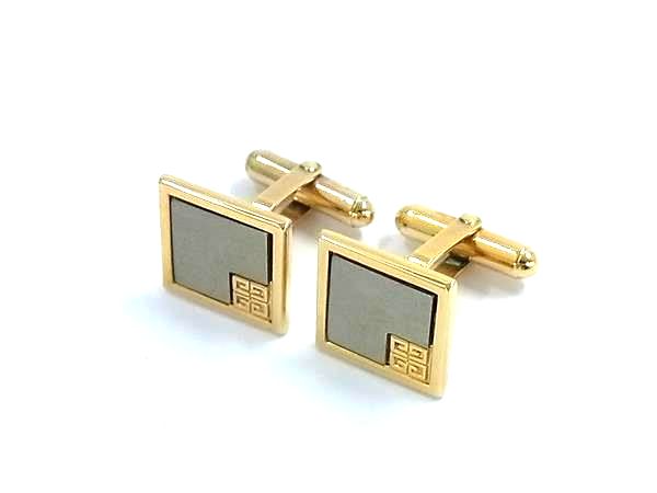 ■美品■ GIVENCHY ジバンシィ ヴィンテージ カフリンクス カフスボタン アクセサリー ビジネス 紳士 メンズ シルバー系 DK8039