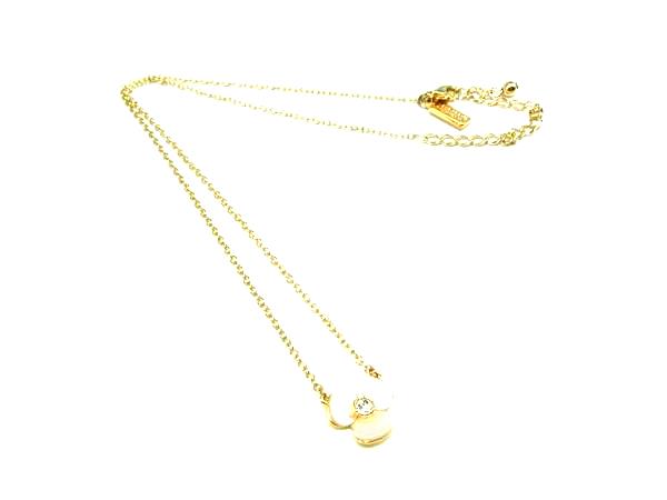 ■美品■ kate spade ケイトスペード ディスコ パンジー 花 フラワー ネックレス ペンダント アクセサリー ゴールド系 DK4798(4.0)