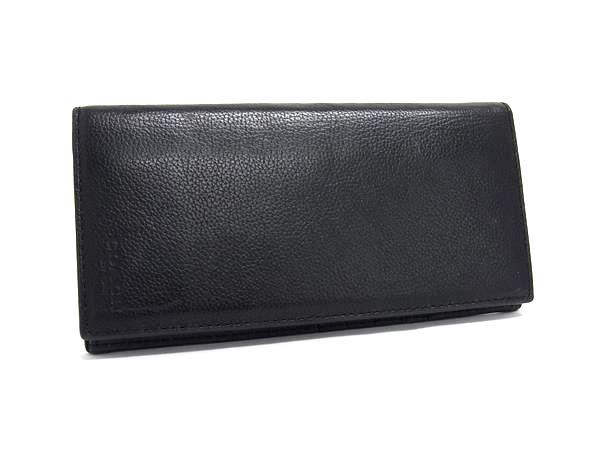 COACH コーチ F75009 レザー 二つ折り 長財布 ウォレット 小銭入れ 札入れ メンズ ブラック系 DK8606