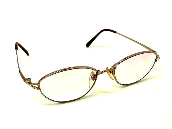B, F, H, J, P, W - ■美品■ NINA RICCI ニナリッチ 度入り めがね メガネ 眼鏡 レディース ピンクゴールド系 DL0623