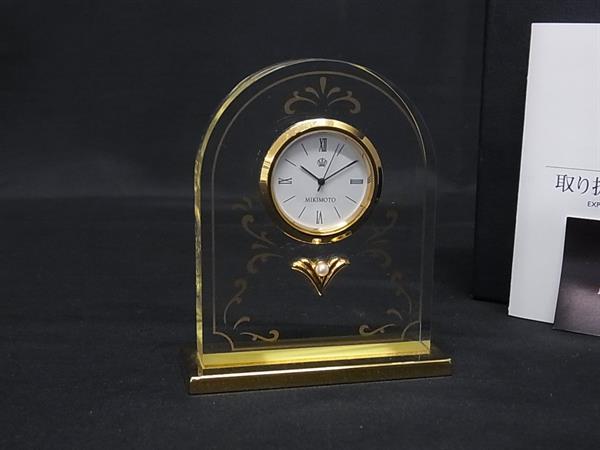 MIKIMOTO　置き時計セット　全美品　真珠落ちなど無し　24日まで出品 MIKIMOTO置き時計セット全美品真珠落ちなど無し24日まで出品