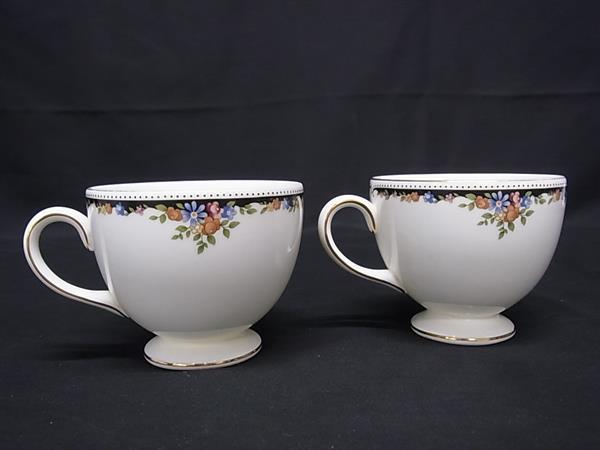 WEDGWOOD ウェッジウッド オズボーン 2客 ティーカップ テーブルウェア ペア 2個セット 食器 ホワイト系 DL1520