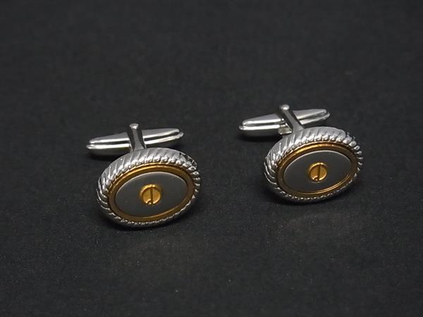 乐天商城 - ■美品■ dunhill ダンヒル カフスボタン カフリンクス アクセサリー ビジネス 紳士 メンズ シルバー系×ゴールド系 DL2949