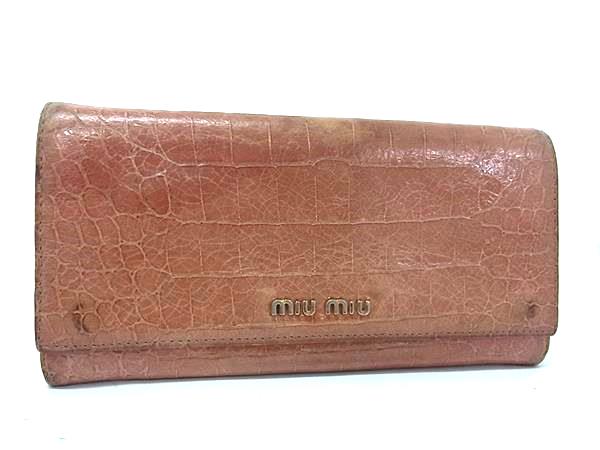 miumiu ミュウミュウ レザー クロコダ