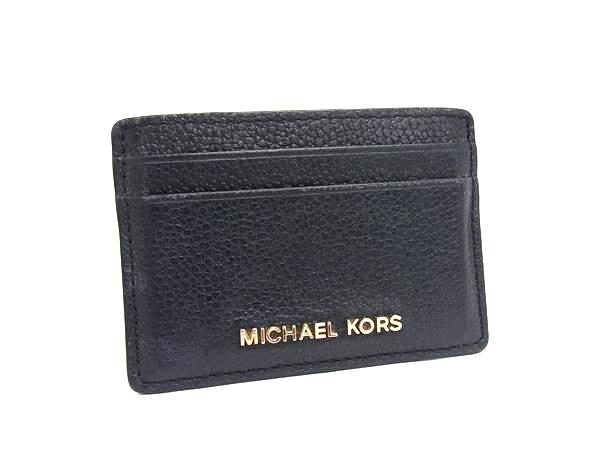 樂天商城 - ■美品■ MICHAEL KORS マイケルコース レザー カードケース カード入れ 定期入れ 名刺入れ メンズ レディース ブラック系 DL3936