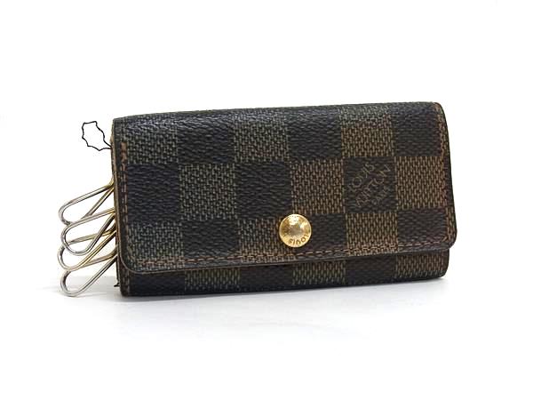 LOUIS VUITTON ルイヴィトン N62631 ダミエ ミュルティクレ4 4連 キーケース 鍵入れ メンズ レディース ブラウン系 DL4184