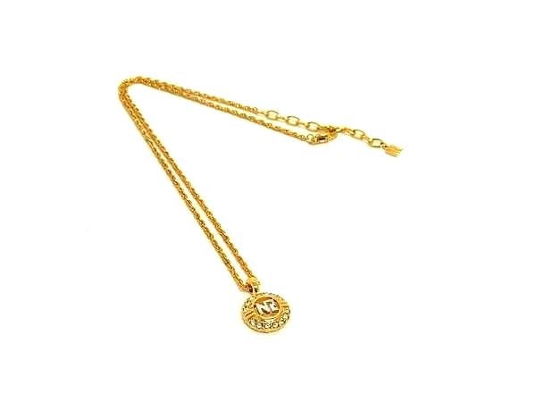 乐天商城 - ■極美品■ NINA RICCI ニナリッチ ラインストーン ネックレス ペンダント アクセサリー レディース ゴールド系 DL4251