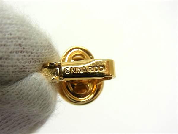 ■美品■ NINA RICCI ニナリッチ クリップ式 イヤリング アクセサリー レディース ゴールド系 DL4439