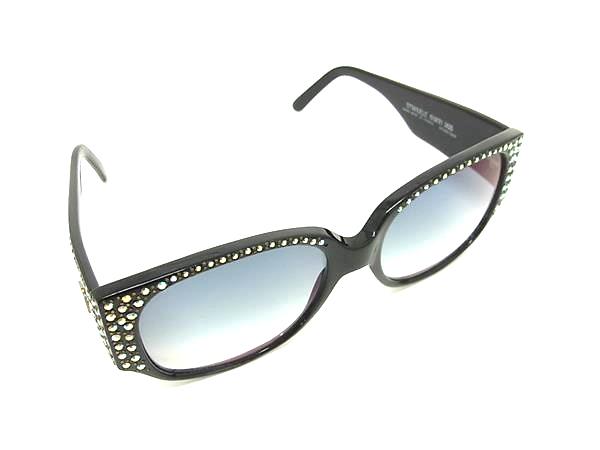 Emmanuelle Khanh エマニュエル カーン 度入り ラインストーン サングラス メガネ 眼鏡 めがね ブラック系×シルバー系 DL4503(4.0)