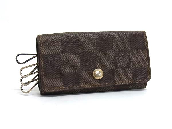 LOUIS VUITTON ルイヴィトン N62631 ダミエ ミュルティクレ4 4連 キーケース 鍵入れ レディース メンズ ブラウン系 DL4726