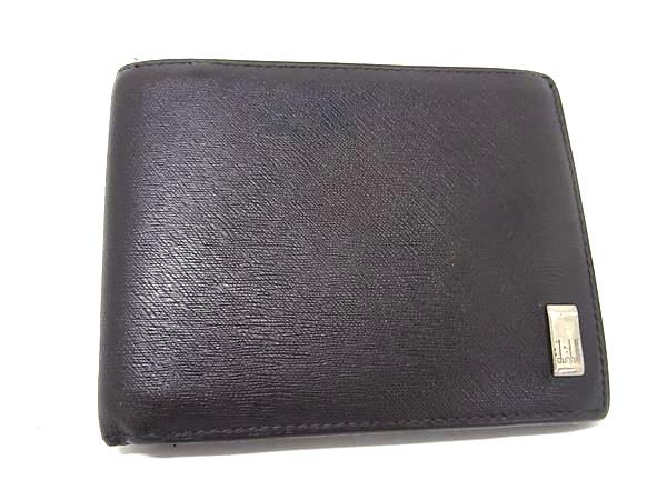 dunhill ダンヒル レザー 二つ折り 財布 ウォレット 札入れ メンズ ダークブラウン系 DL4728