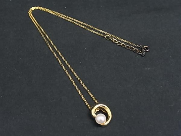 Freshwater Pearl - TASAKI タサキ 本真珠 アコヤ真珠 パール 約6mm SV925 ネックレス ペンダント アクセサリー ゴールド系 DN7746