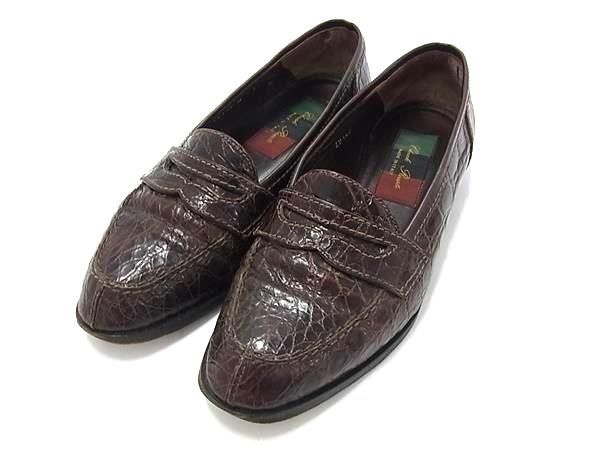 ■極上■本物■ Chuck Roaste チャックロースト クロコダイル ローファー サイズ 35 (約22cm) 靴 シューズ ダークブラウン系 DL6640