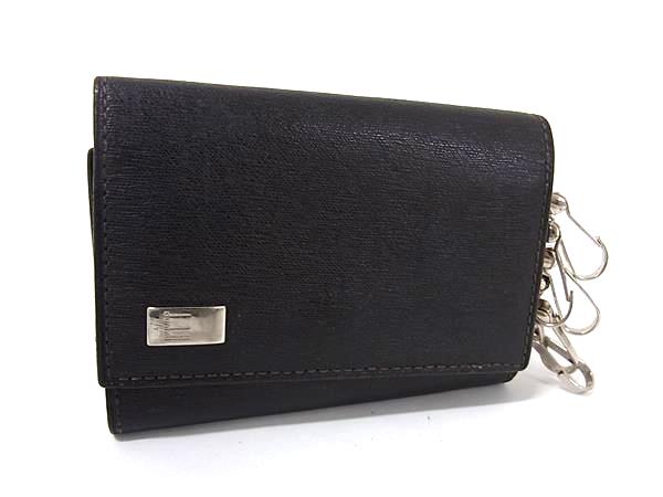 dunhill ダンヒル サイドカー レザー 6連 キーケース 鍵入れ メンズ レディース ブラック系 DK6247