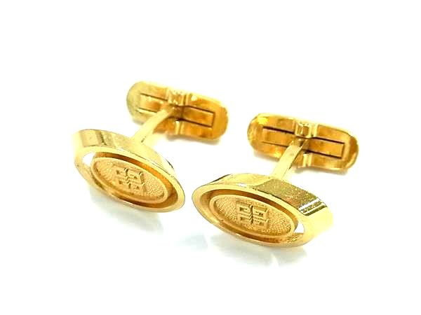 GIVENCHY ジバンシィ ヴィンテージ カフスボタン カフリンクス ビジネス 紳士 メンズ ゴールド系 DK7960
