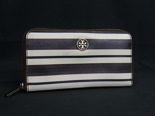TORY BURCH トリーバーチ レザーラウンドファスナー 長財布 ウォレット 札入れ 小銭入れ レディース ブラウン系 DK8933
