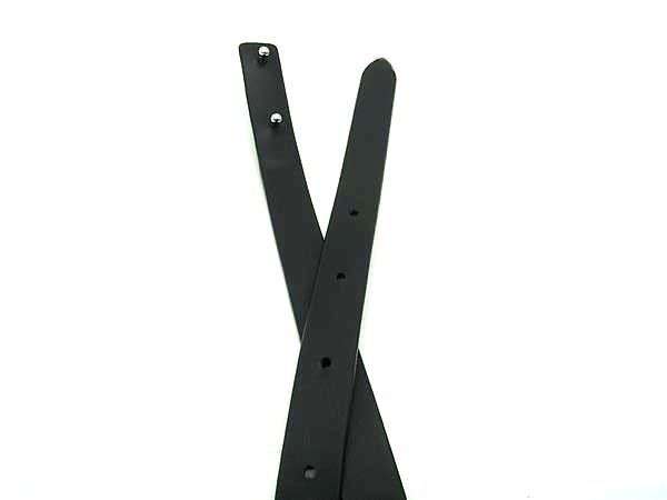 ■新品同様■ GOELIA ゴエリア レザー シルバー金具 ベルト レディース ブラック系 DL7302