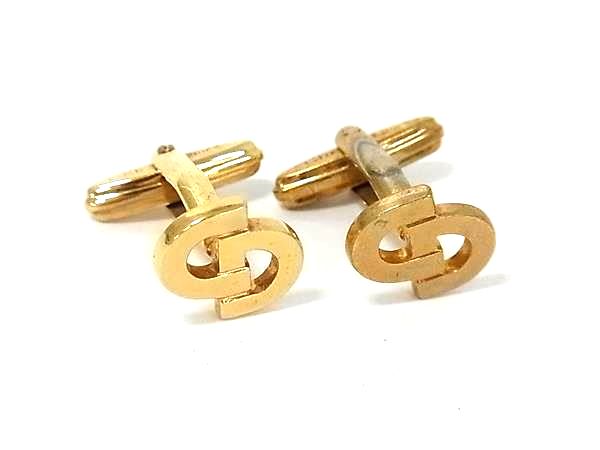 ChristianDior クリスチャンディオール ヴィンテージ カフリンクス カフスボタン アクセサリー ビジネス 紳士 ゴールド系 DN3839