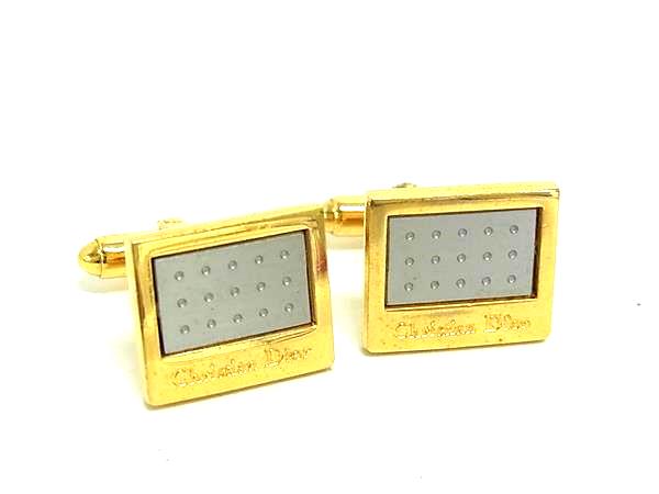 ChristianDior クリスチャンディオール ヴィンテージ カフリンクス カフスボタン アクセサリー メンズ ゴールド系×シルバー系 DN4678
