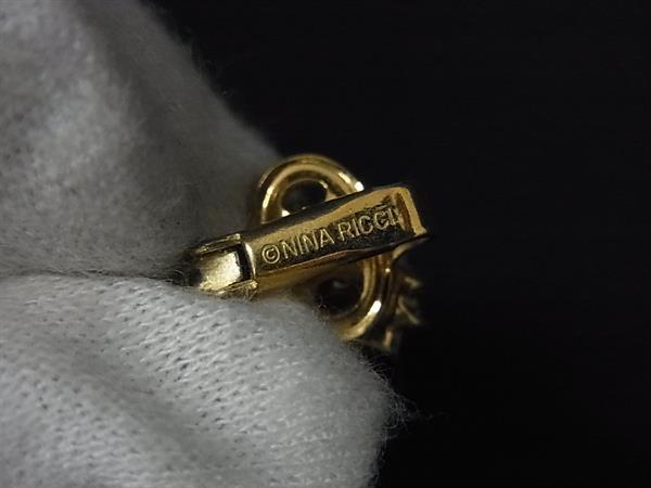 NINA RICCI ニナリッチ ラインストーン クリップ式 イヤリング アクセサリー レデ...
