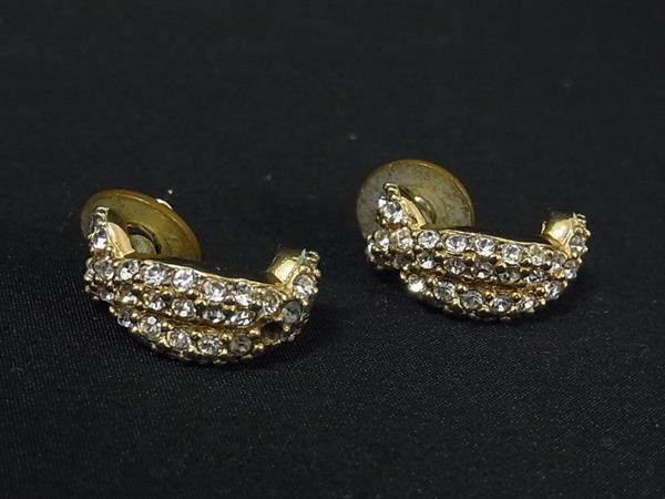 Other - SWAROVSKI スワロフスキー ラインストーン ピアス アクセサリー レディース ゴールド系 DL4941