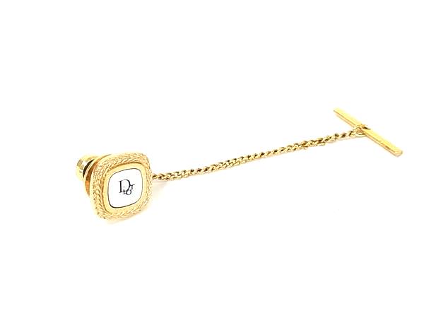 ChristianDior クリスチャンディオール ヴィンテージ タイタック ネクタイピン アクセサリー ビジネス 紳士 メンズ ゴールド系 DN4435