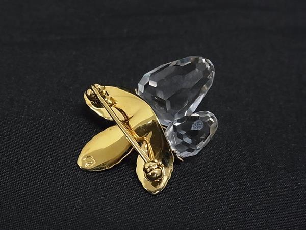 pleasure-Store 楽天市場店の■極美品■ SWAROVSKI スワロフスキー クリスタルメモリーズ ストロベリー ピンブローチ ピンバッジ アクセサリー ゴールド系 DP2232｜アングル2