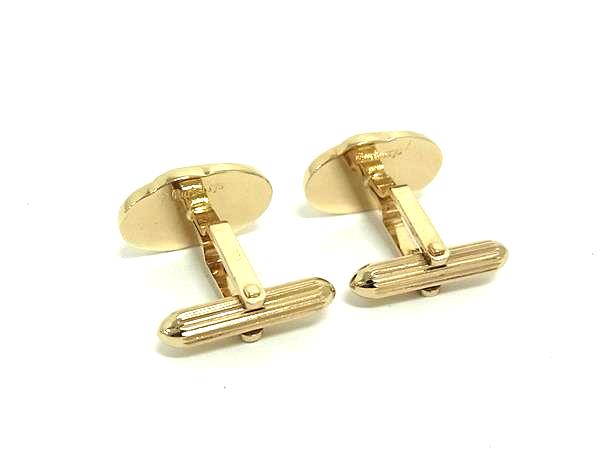 ■美品■ Burberrys バーバリーズ カフスボタン カフリンクス ビジネス 紳士 メンズ ゴールド系×ブラック系 DK7914 2