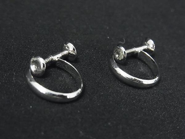 乐天商城 - SV925 フープ ネジ式 イヤリング アクセサリー レディース シルバー系 DK9383
