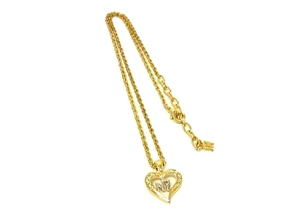 樂天商城 - ■極美品■ NINA RICCI ニナリッチ ハート ラインストーン ネックレス ペンダント アクセサリー レディース ゴールド系 DL1190