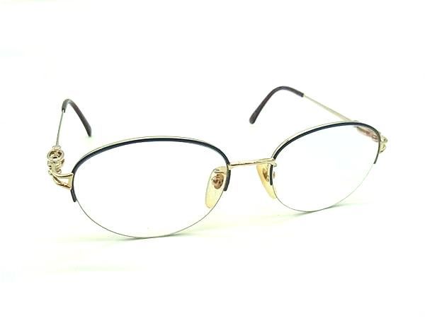 YVESSAINTLAURENT イヴサンローラン 度入り メガネ 眼鏡 めがね レディース ネイビー系 DL3975