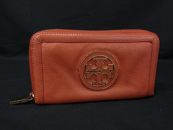 TORY BURCH トリーバーチ アマンダ レザー ラウンドファスナー 長財布 ウォレット 札入れ 小銭入れ レディース ブラウン系 DN3725