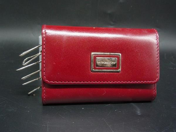 BURBERRY バーバリー レザー 6連キーケース 鍵入れ レディース ボルドー系 DL0100
