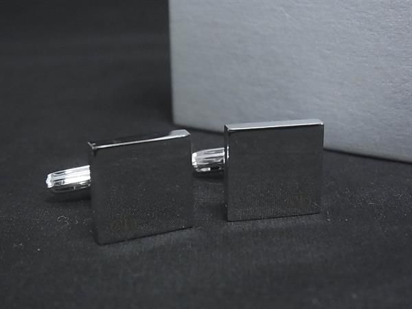 ■美品■ ChristianDior クリスチャンディオール カフリンクス カフスボタン アクセサリー ビジネス 紳士 メンズ シルバー系 DL1069
