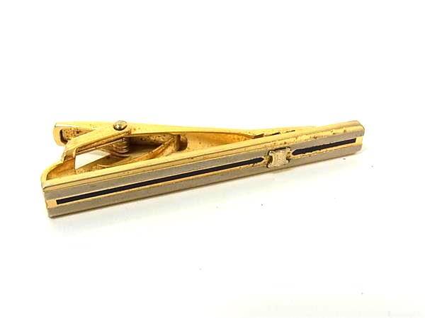 CELINE セリーヌ マカダム ネクタイピン タイクリップ アクセサリー ビジネス 紳士 メンズ ゴールド系 DL2957