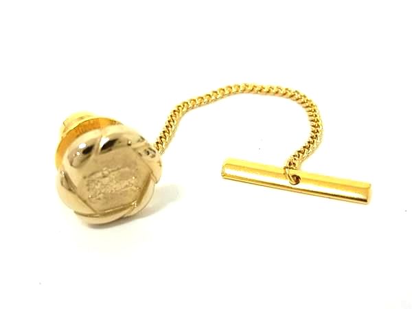 ■美品■ Burberrys バーバリーズ タイタック ネクタイピン アクセサリー ビジネス 紳士 メンズ ゴールド系 DL3117